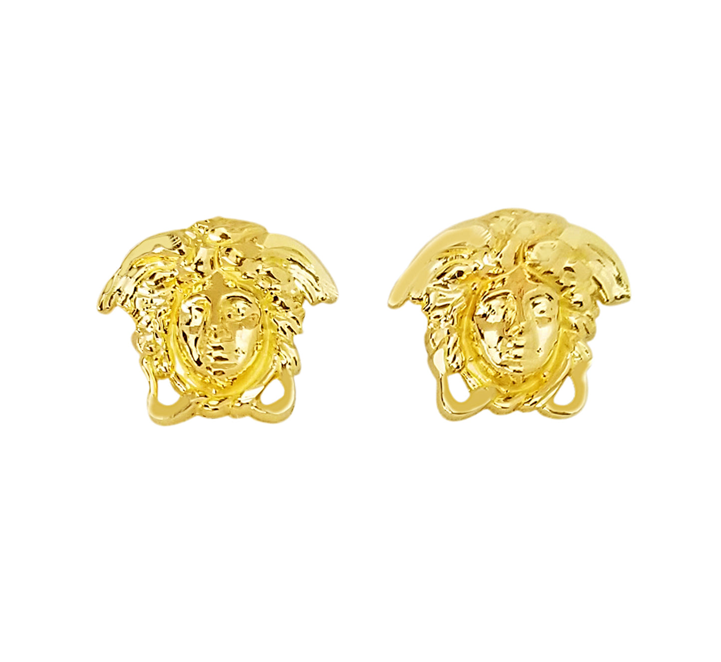 10K Yellow Gold Medusa Earrings