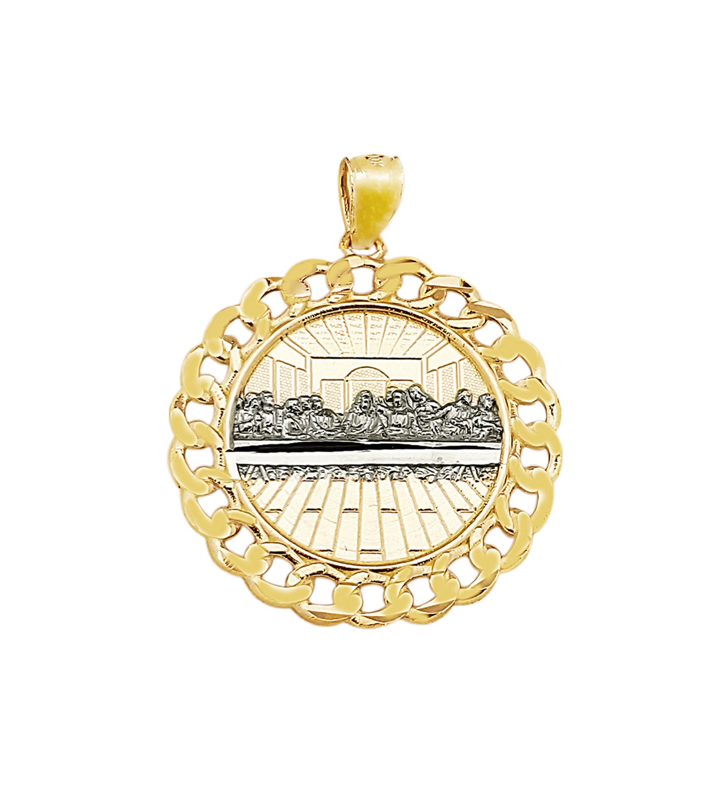 10K Yellow Gold Last Supper Pendant Last Supper Medal