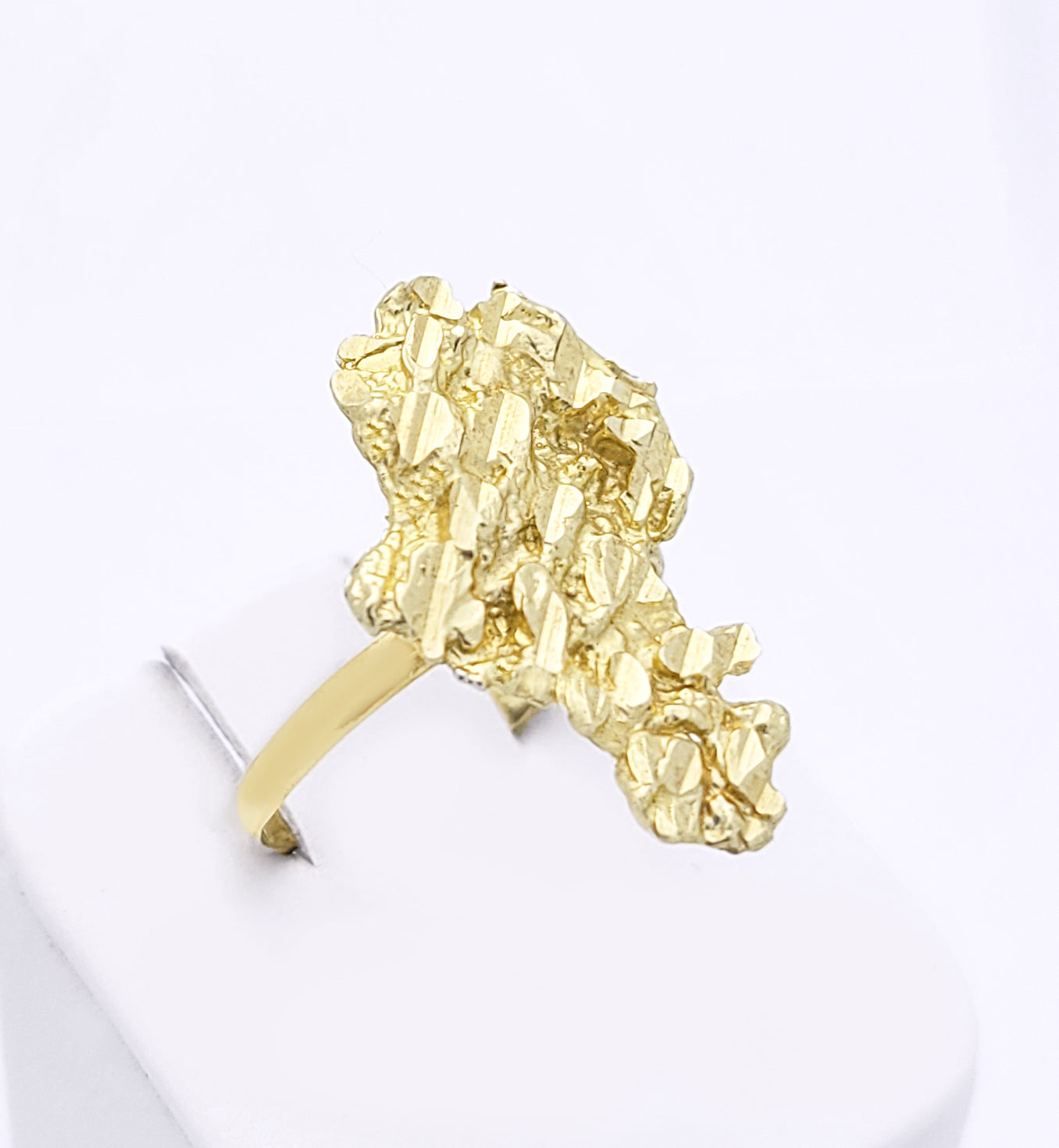10k Yellow Gold Nugget Ring Pinky Ring Size 6