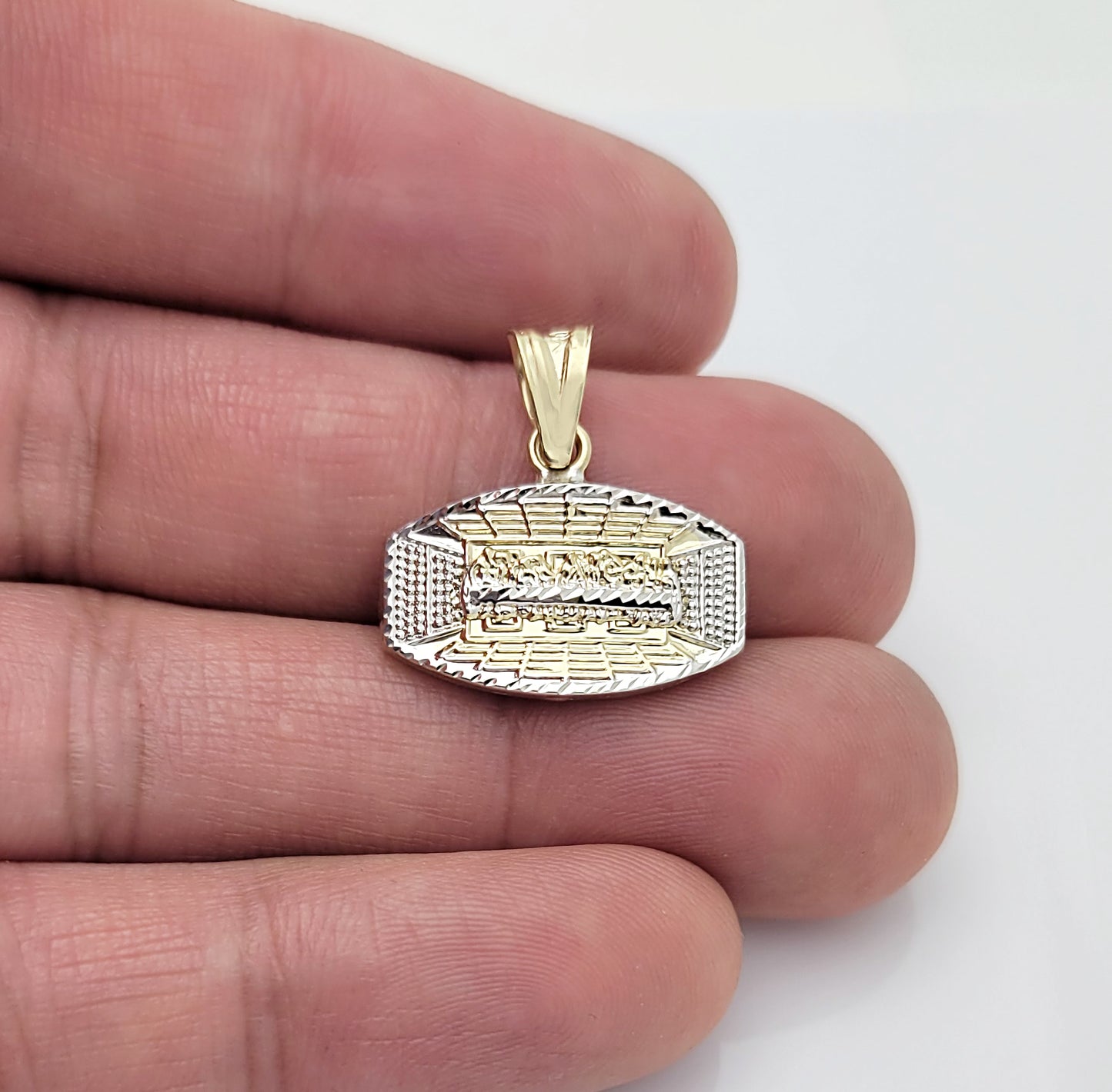 10K Gold Last Supper Pendant Charm Last Supper Ovalish Pendant