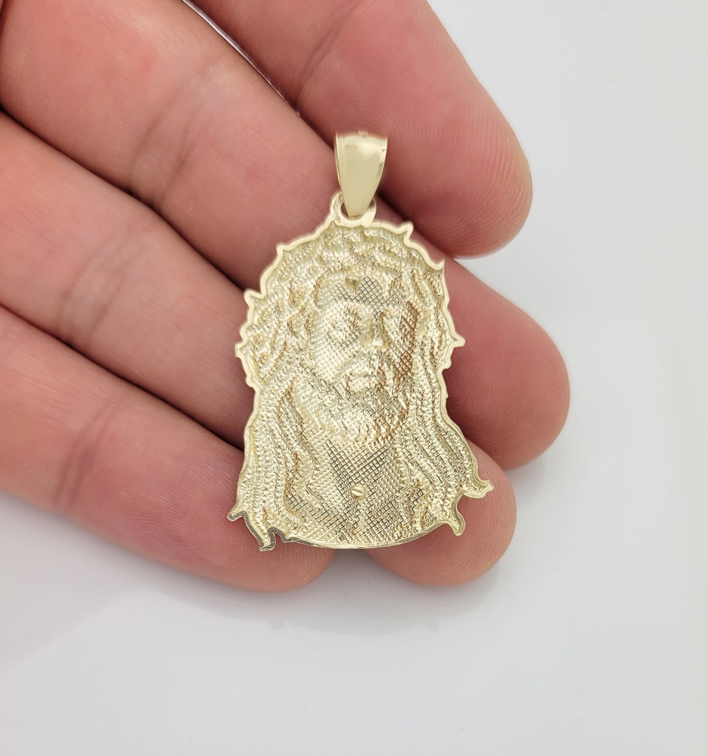 10k Yellow Gold Jesus Face Charm Pendant Jesus Head Pendant