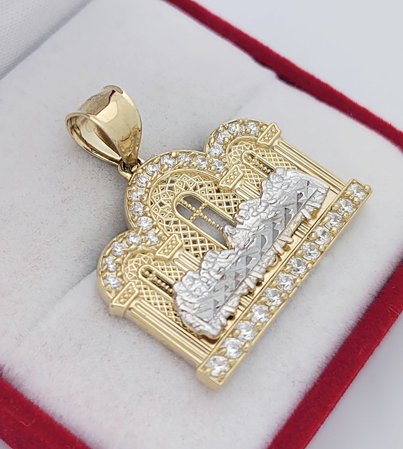 Men's Last Supper Pendant 10k Gold Two Tone Hip Hop Last Supper