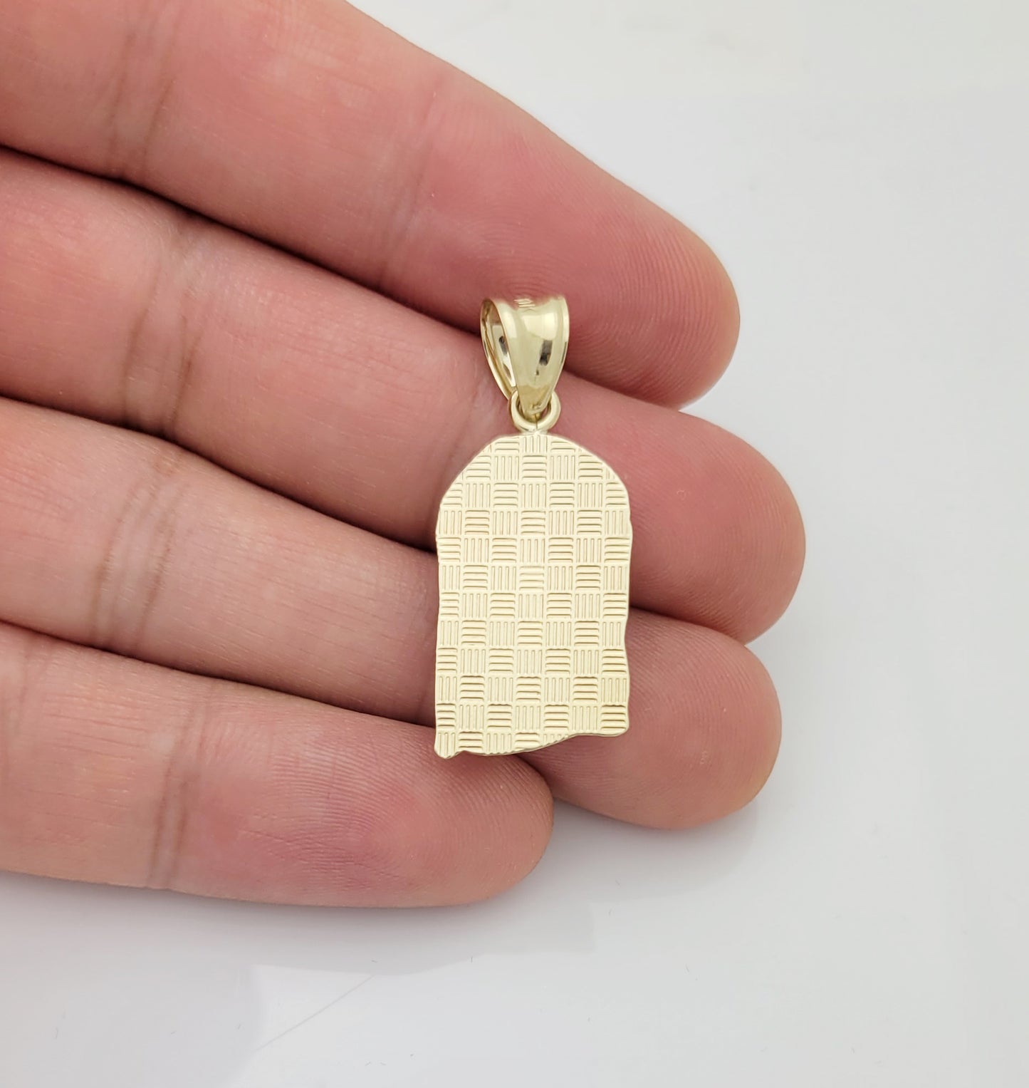 10k Yellow Gold Jesus Face Pendant Jesus Head Charm 1.1 inch