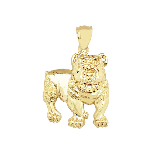 10k Yellow Gold Bulldog Pendant Charm French Bulldog Pendant
