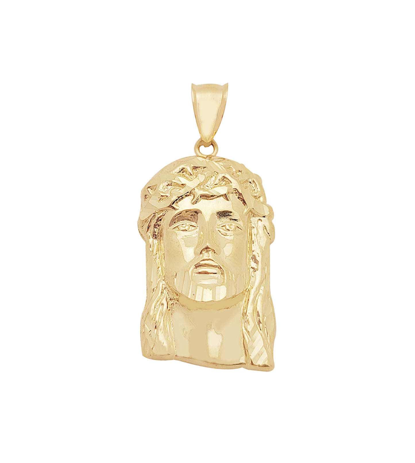 10k Yellow Gold Jesus Face Charm Pendant Jesus Head Pendant