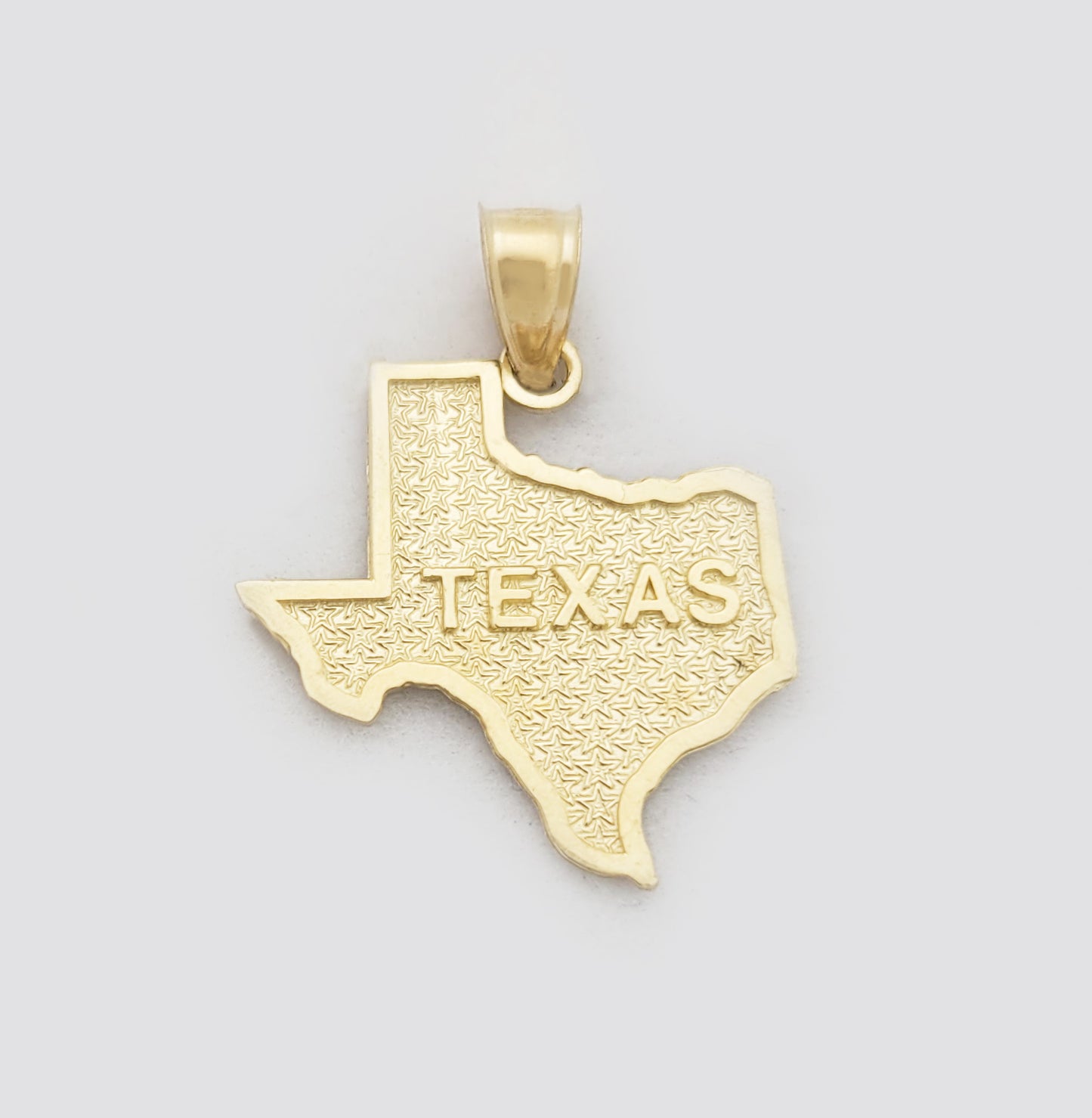 10K Yellow Gold Texas State Map Pendant