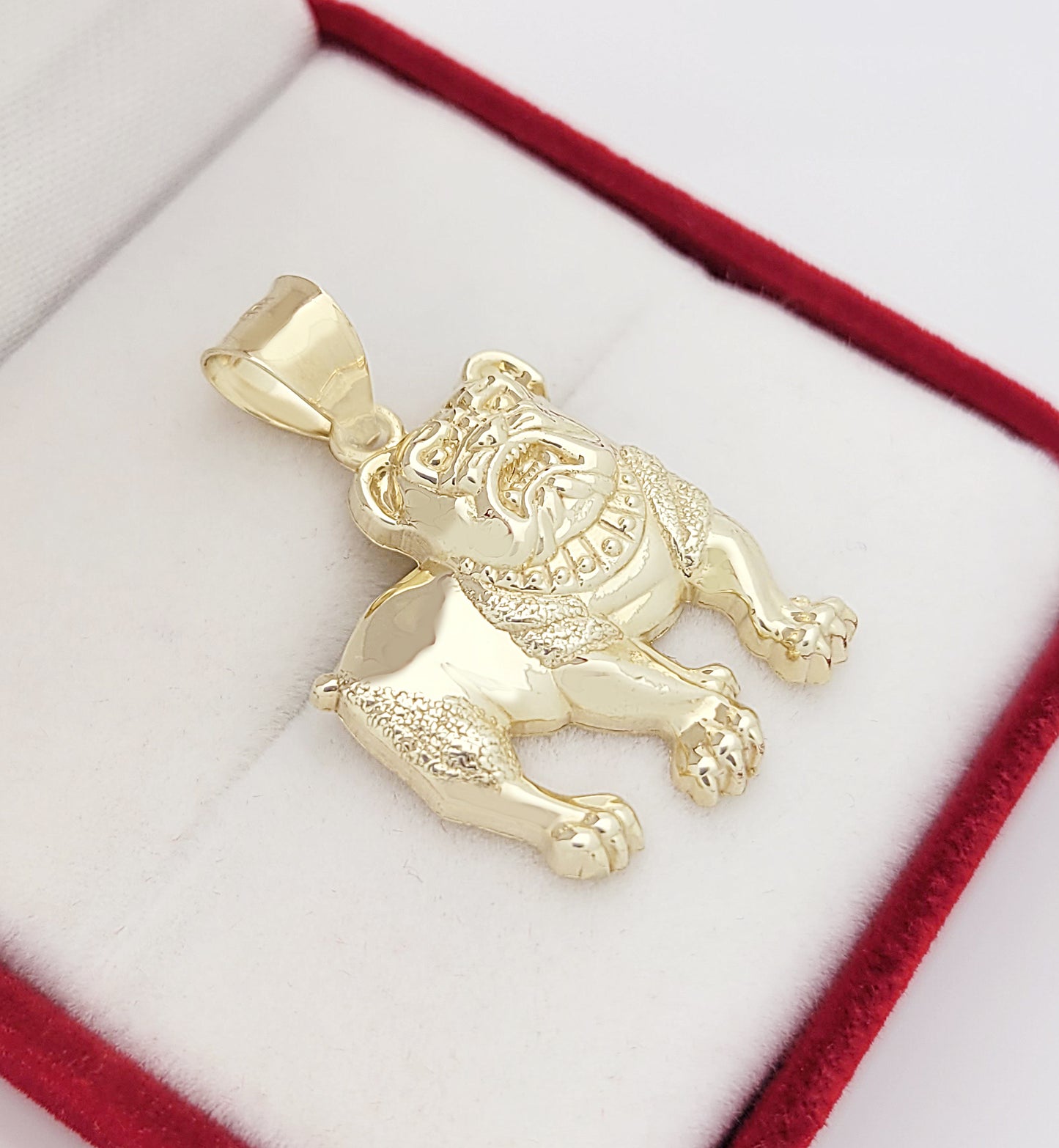 10k Yellow Gold Bulldog Pendant Charm French Bulldog Pendant