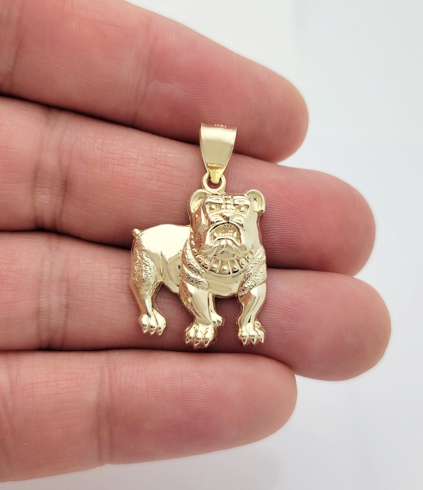 10k Yellow Gold Bulldog Pendant Charm French Bulldog Pendant