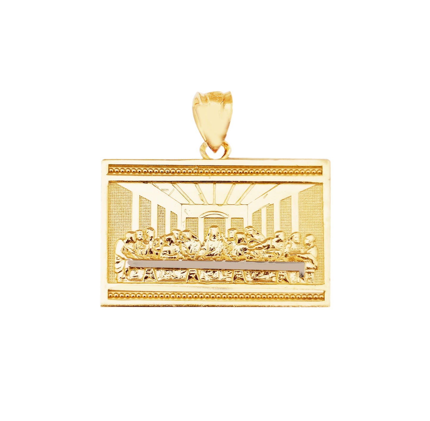 10K Gold Last Supper Pendant Charm Last Supper Hip Hop Charm Necklace Pendant 3.7 g