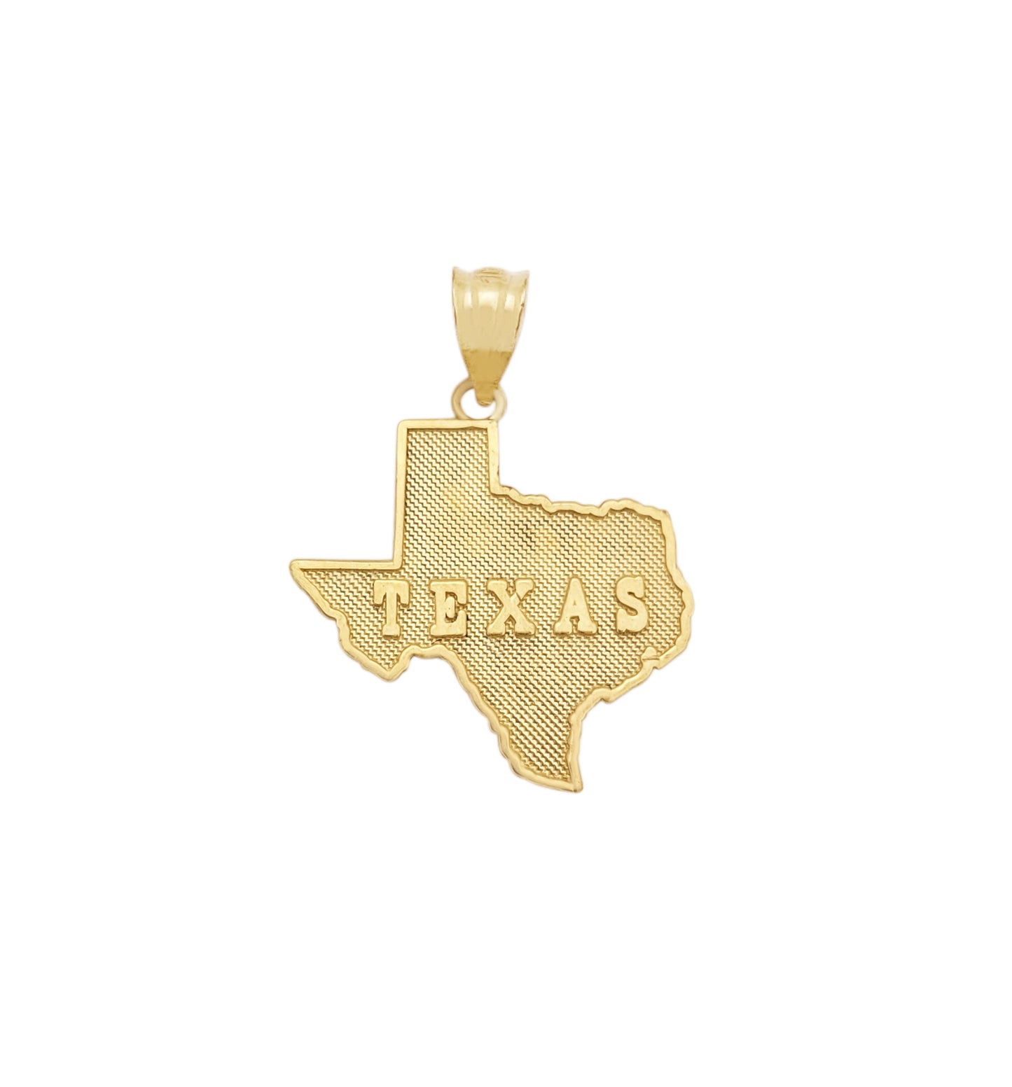 10K Yellow Gold Texas State Map Pendant Texas Charm