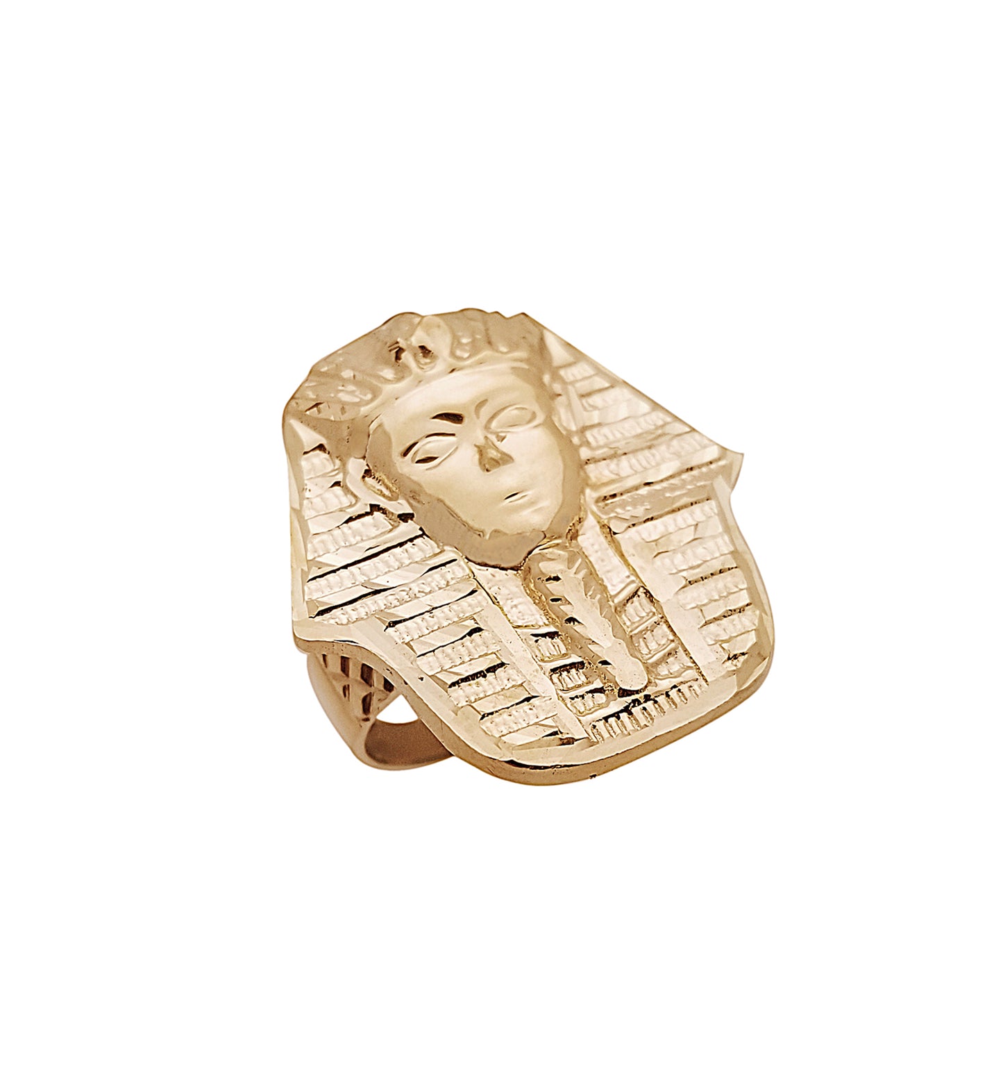 10K Yellow Gold Men's Pharaoh Ring Egyption Ring