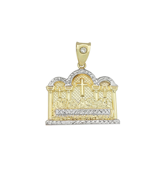 10K Gold Last Supper Pendant Charm Last Supper