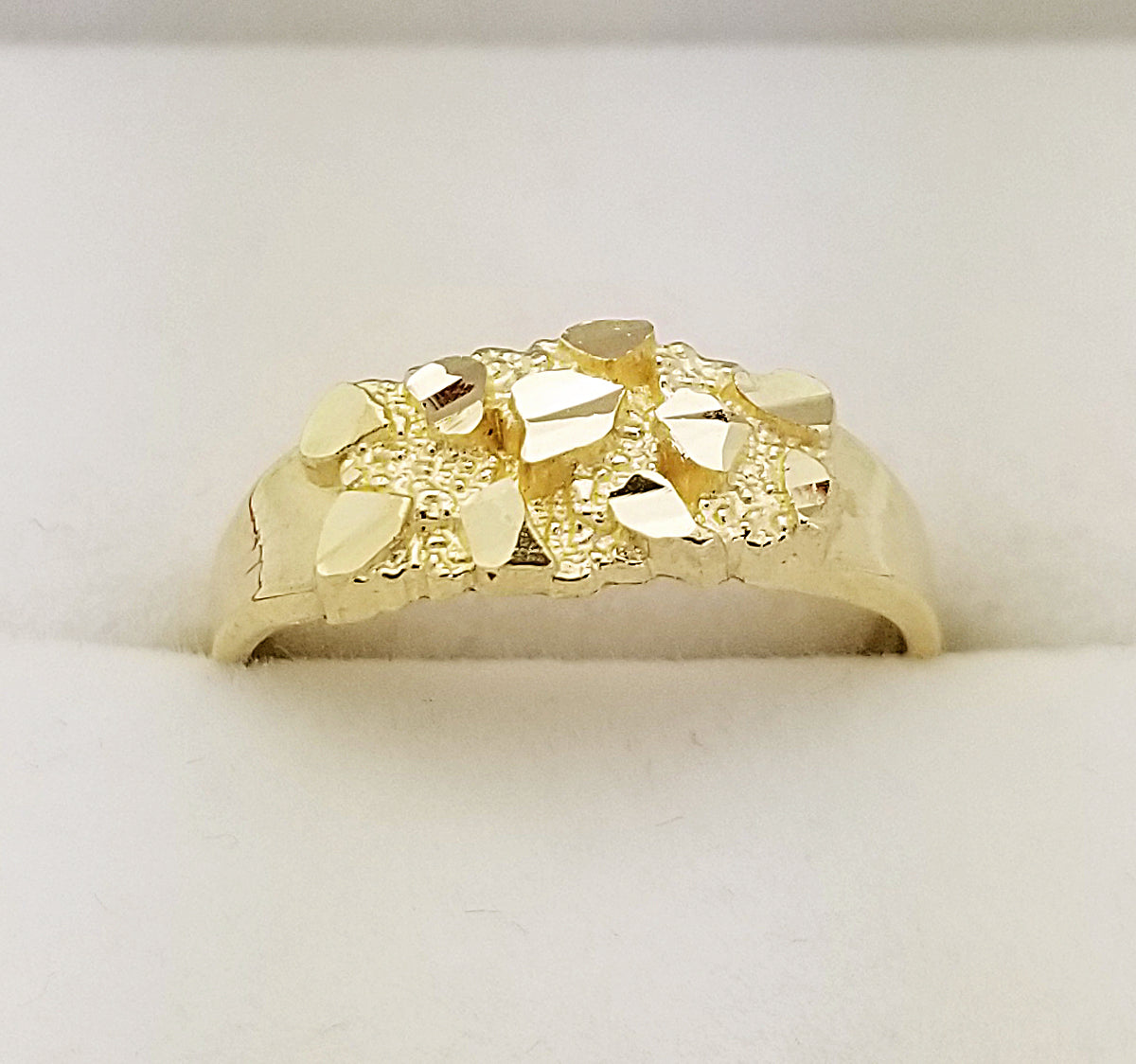 10k Yellow Gold Nugget Ring For Women Kids