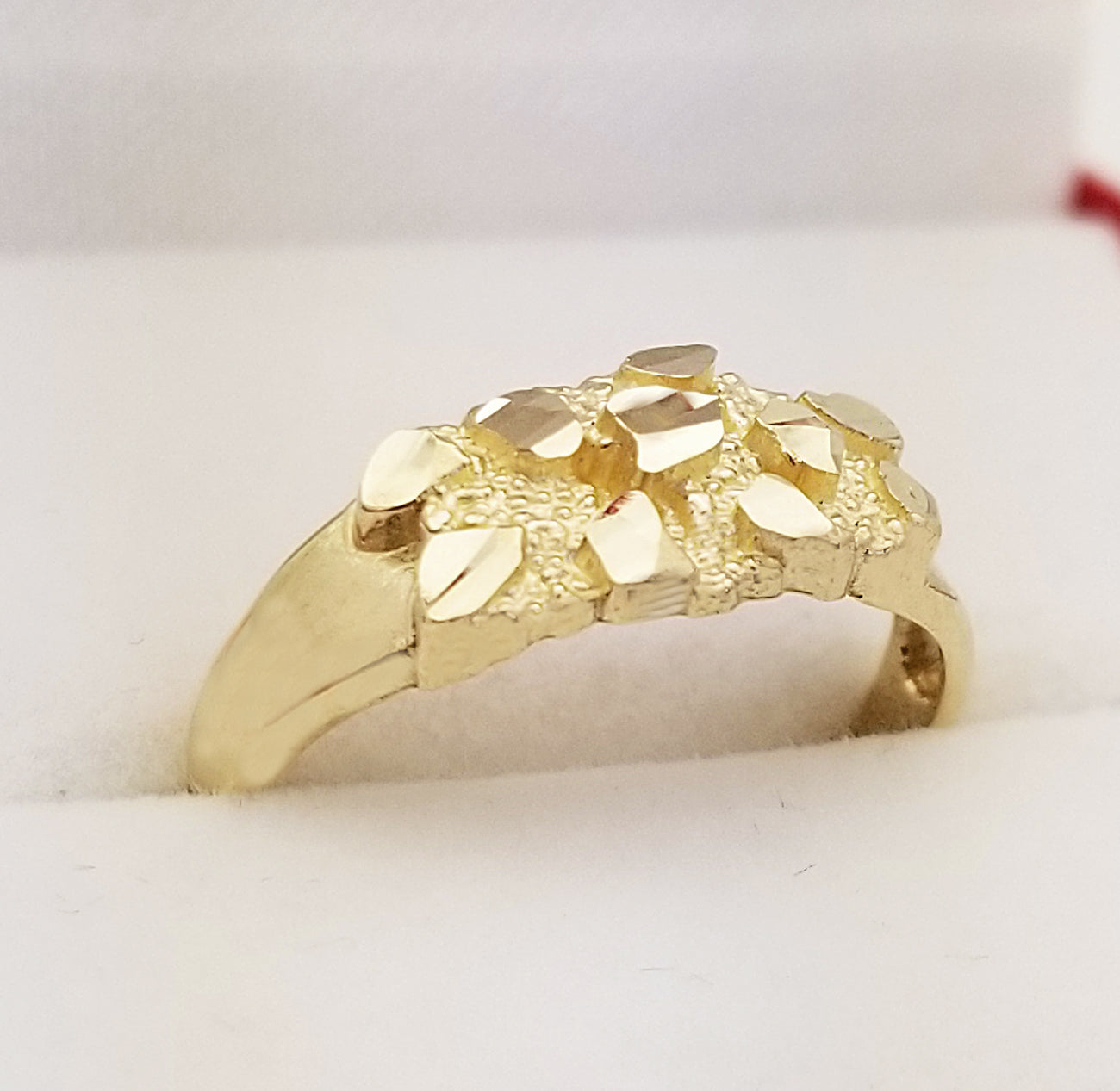 10k Yellow Gold Nugget Ring For Women Kids