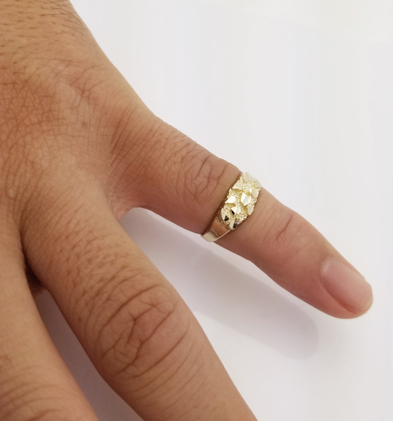 10k Yellow Gold Nugget Ring For Women Kids