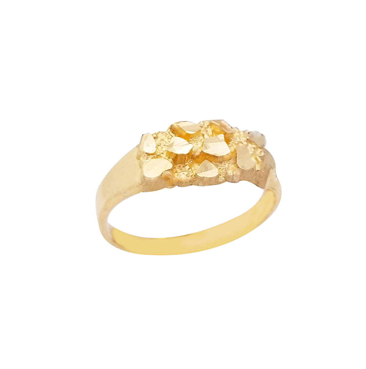 10k Yellow Gold Nugget Ring For Women Kids