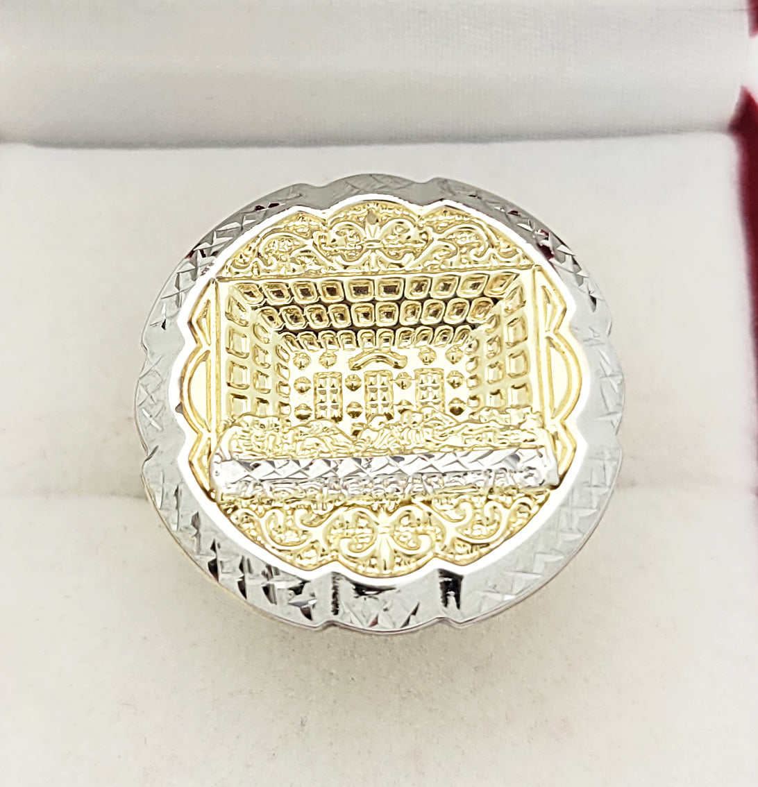 10K Yellow Gold Last Supper Ring Mens Last Supper Gold Ring Religious Ring