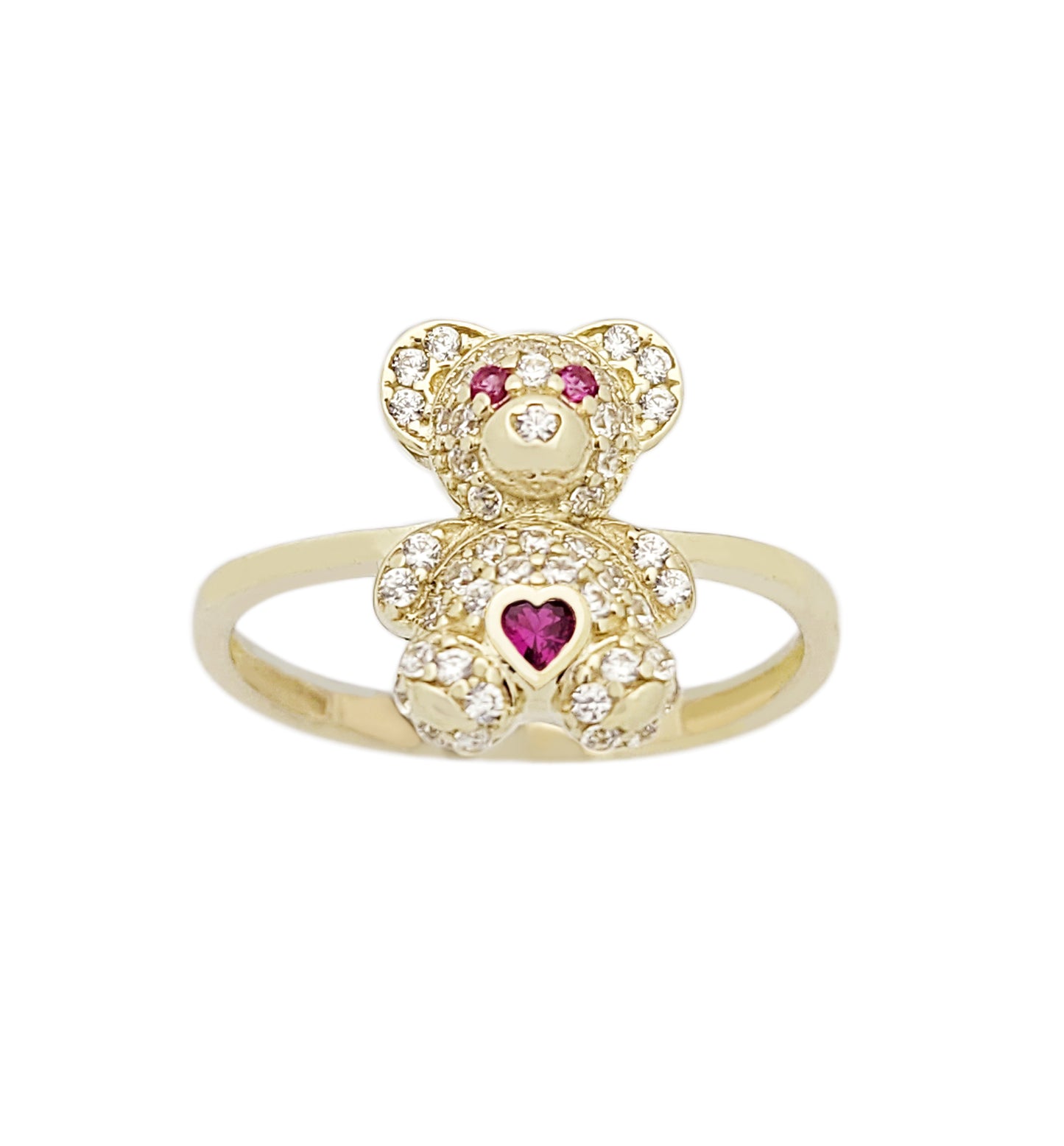 10K Yellow Gold Bear Ring Baby Bear Ring