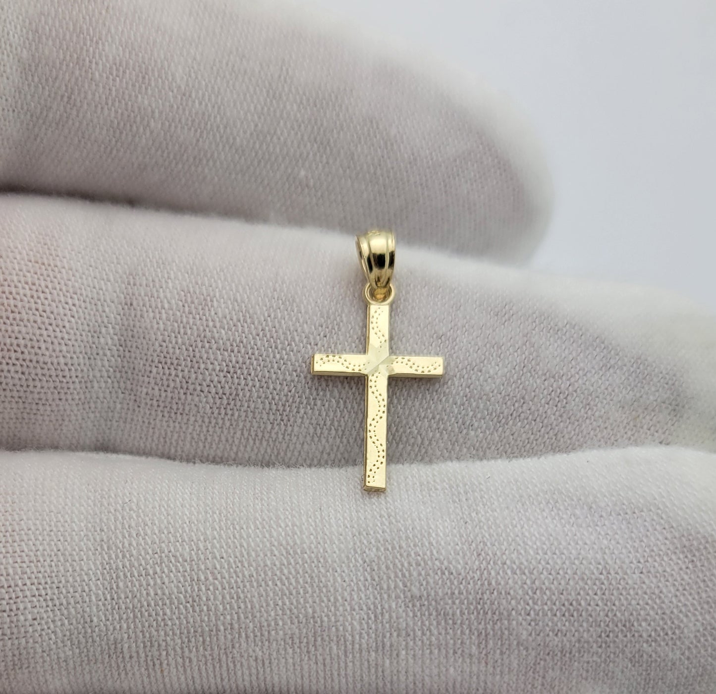 10K Yellow Gold Cross Pendant Gold Small Cross Charm