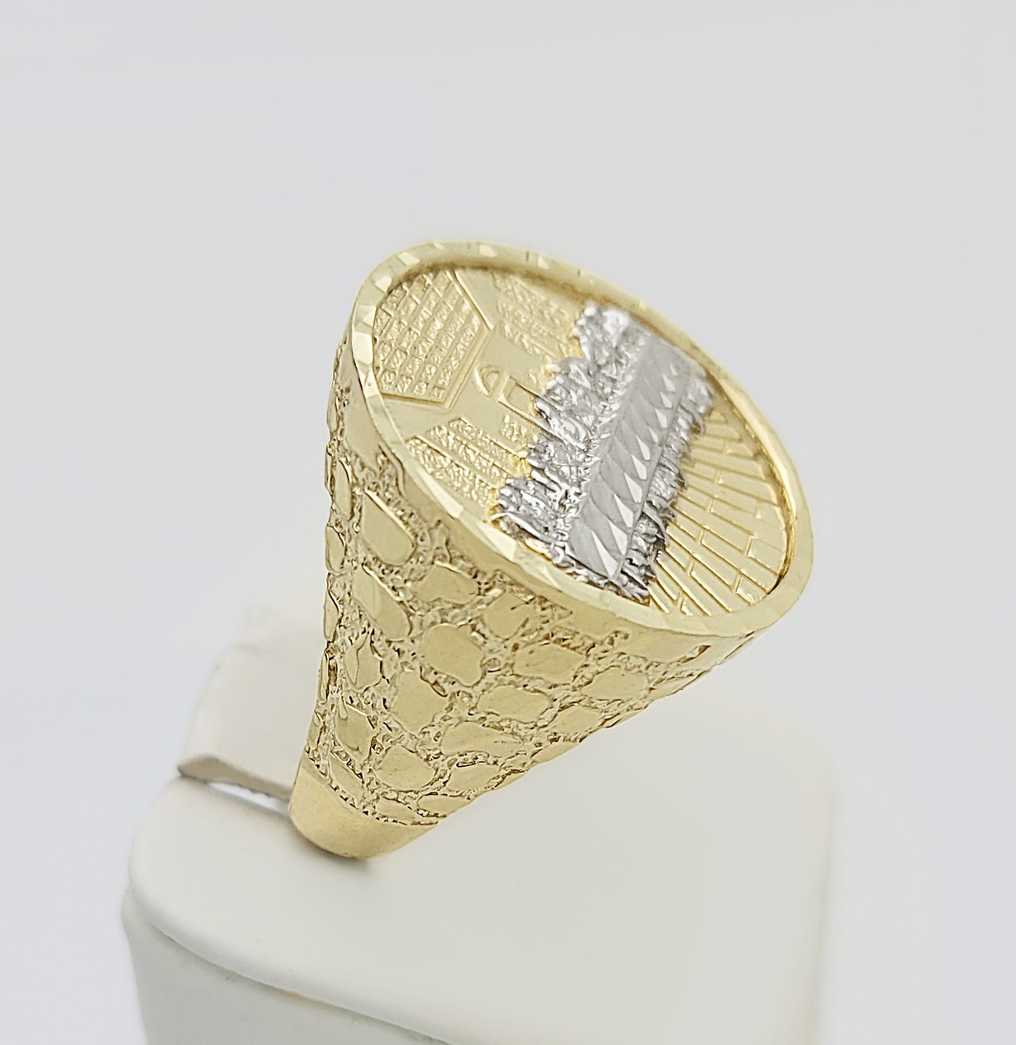 10K Yellow Gold Last Supper Ring For Men Size 11