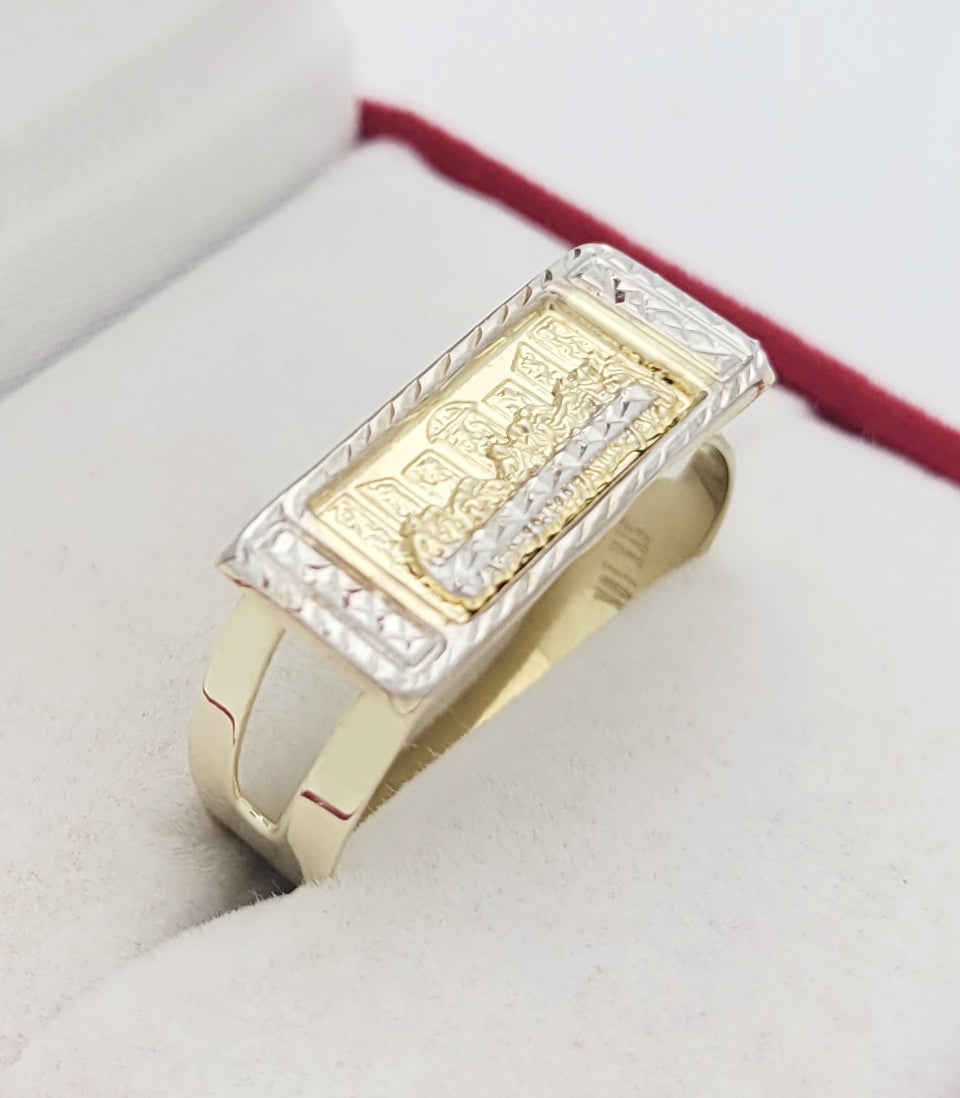 Men's 10K Yellow Gold Last Supper Thin Ring