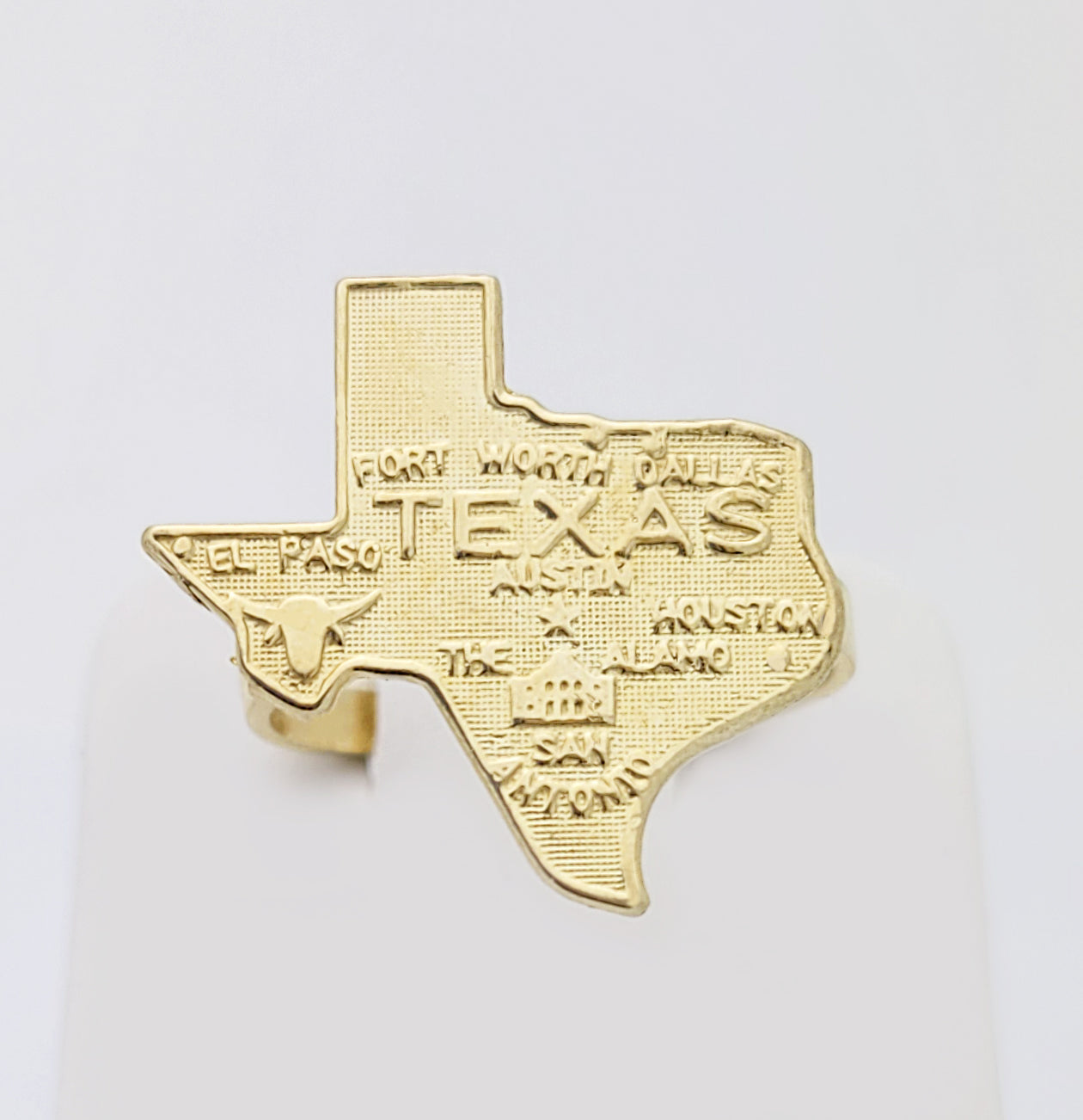 10K Yellow Gold Texas Ring Texas State Gold Ring Size 7