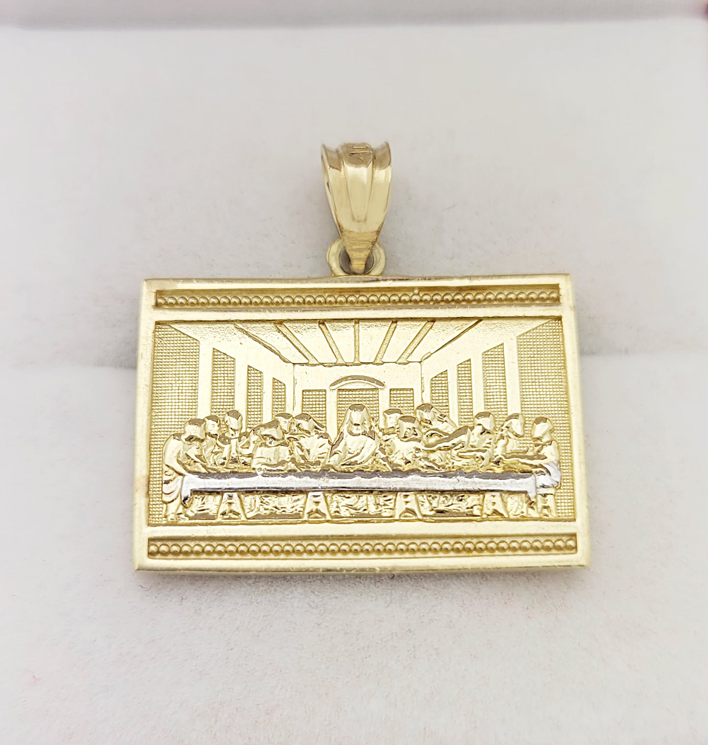 10K Gold Last Supper Pendant Charm Last Supper Hip Hop Charm Necklace Pendant 3.7 g