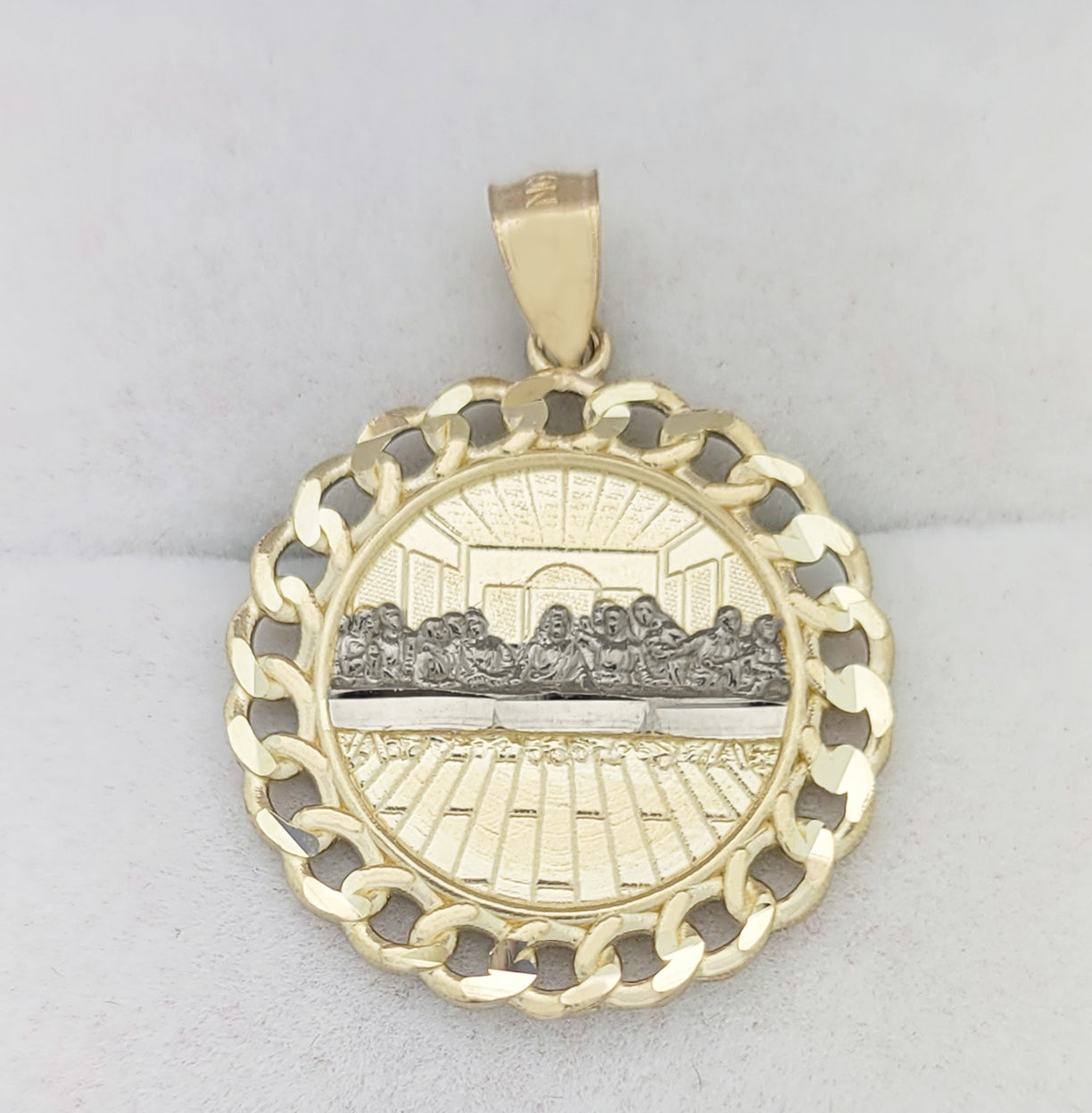 10K Yellow Gold Last Supper Pendant Last Supper Medal