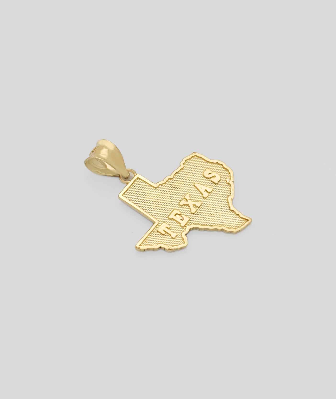 10K Yellow Gold Texas State Map Pendant Texas Charm