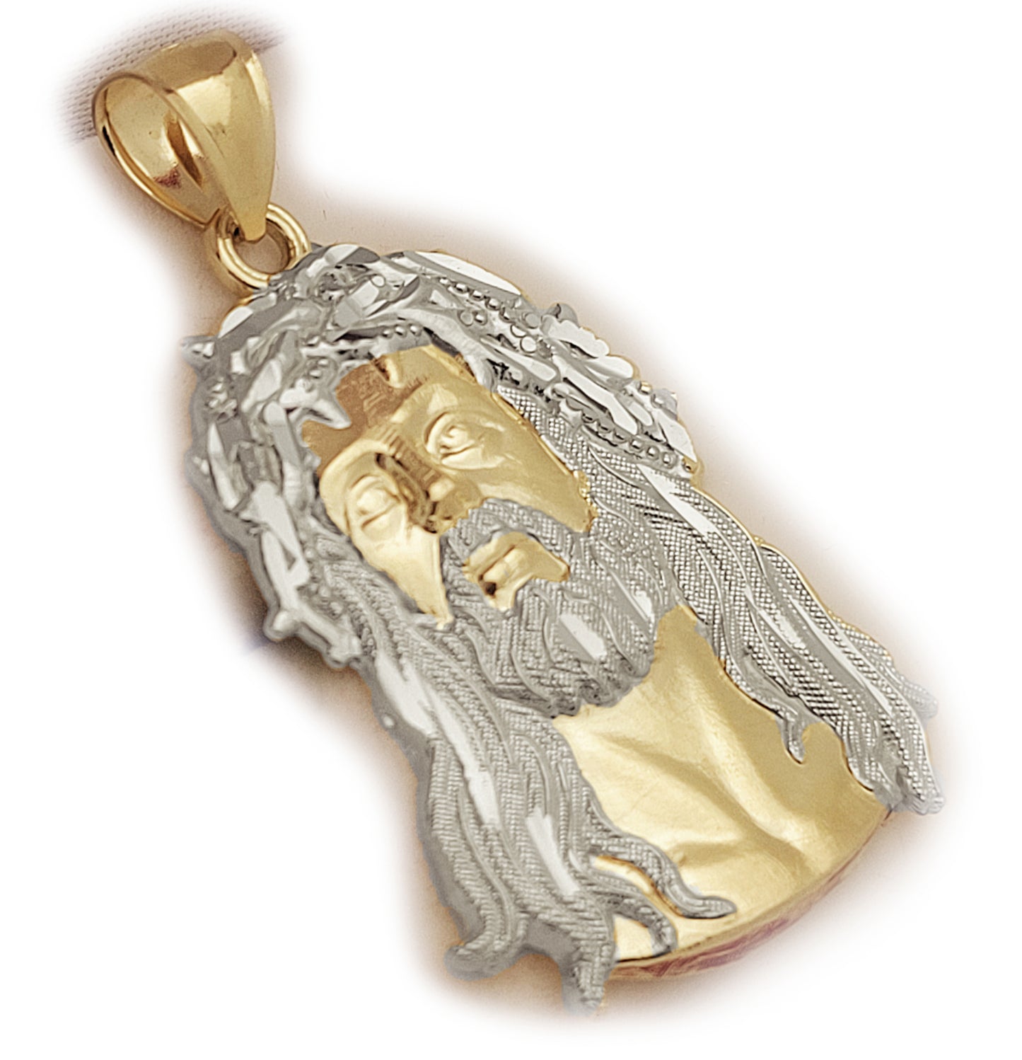 10k Yellow Gold Jesus Face Charm Pendant Jesus Head Pendant