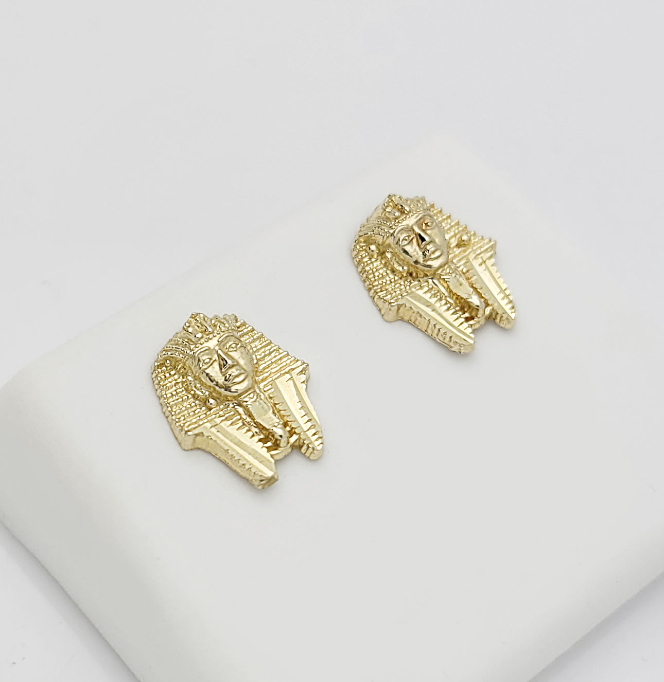 10k Yellow Gold Nefertiti Earrings Egyptian Queen Earrings Gold Royal Wife