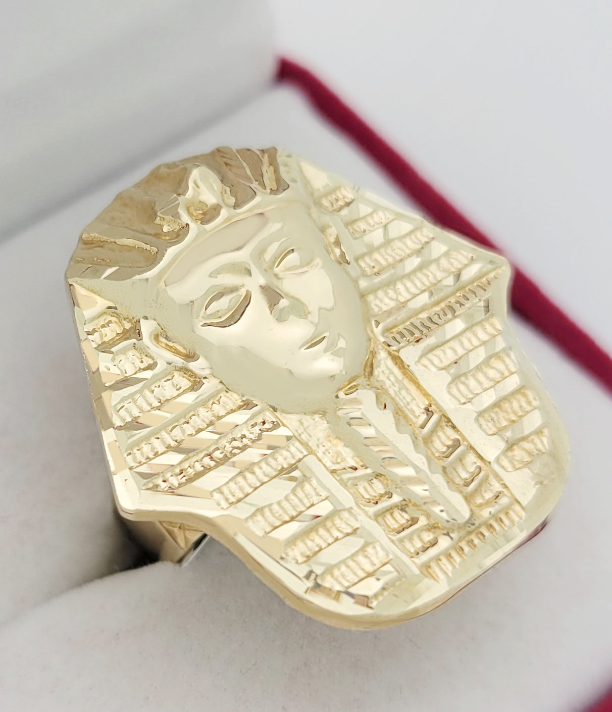 10K Yellow Gold Men's Pharaoh Ring Egyption Ring