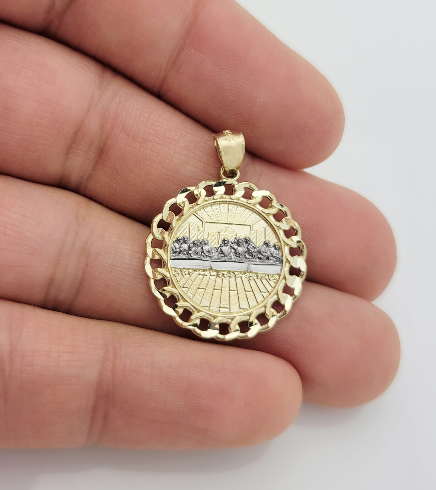 10K Yellow Gold Last Supper Pendant Last Supper Medal