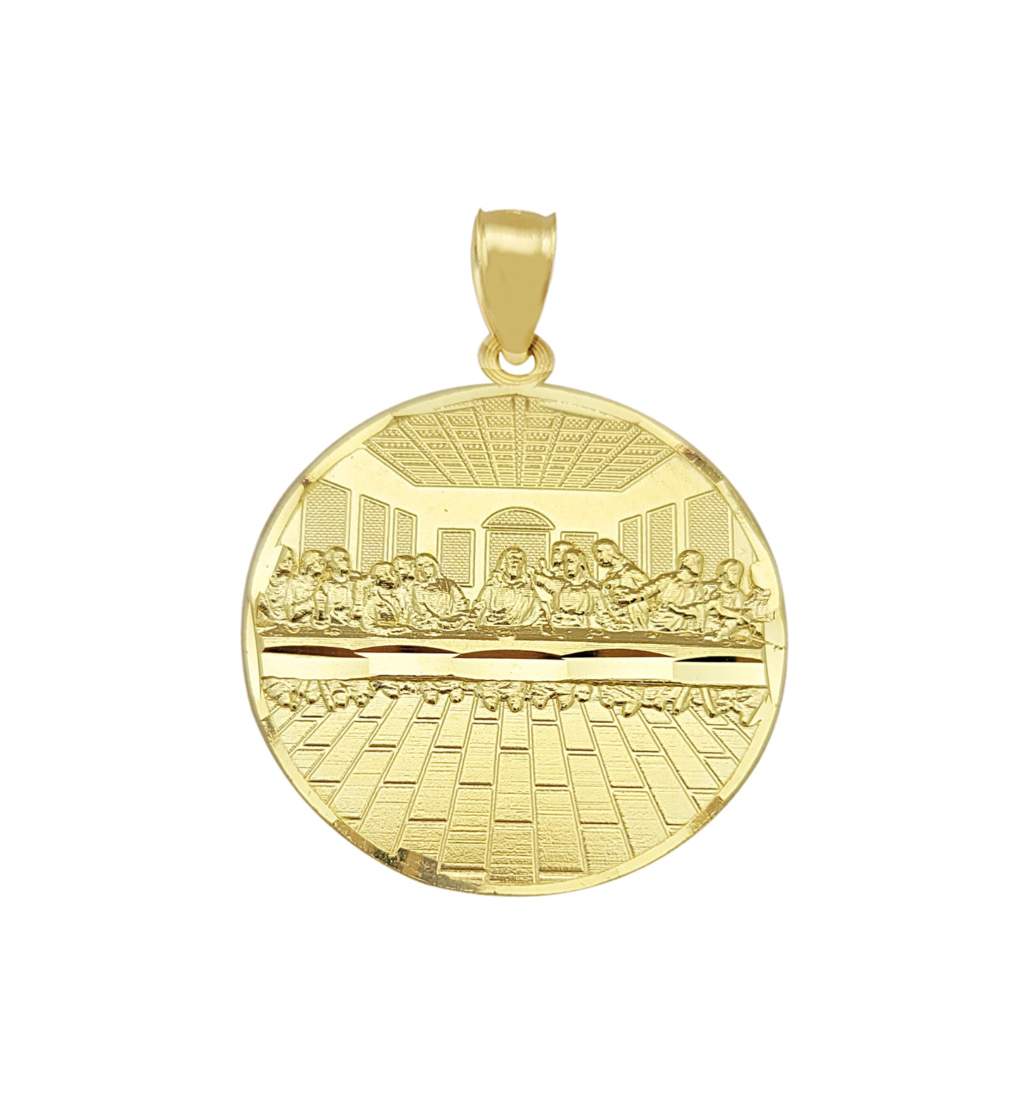 10K Yellow Gold Last Supper Pendant Last Supper Medallion