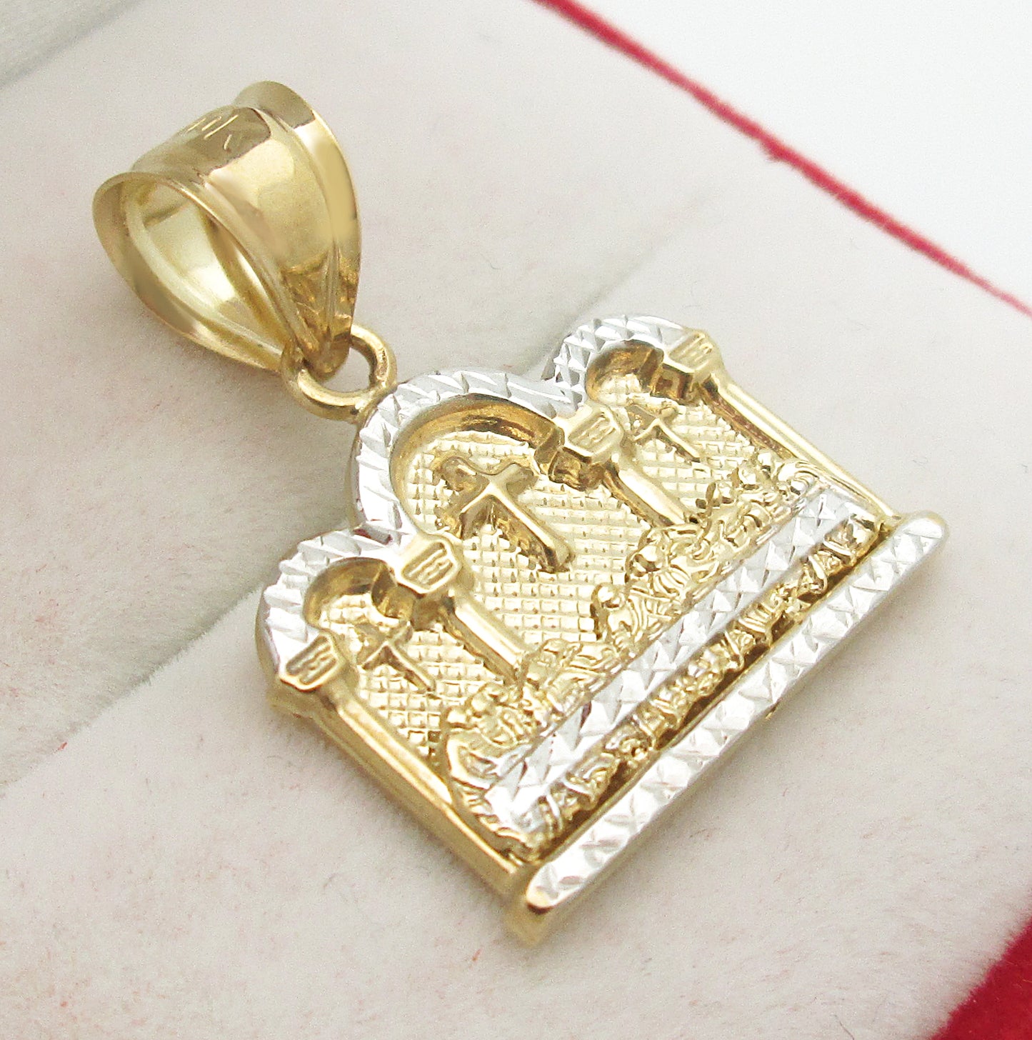 10K Gold Last Supper Pendant Charm Last Supper