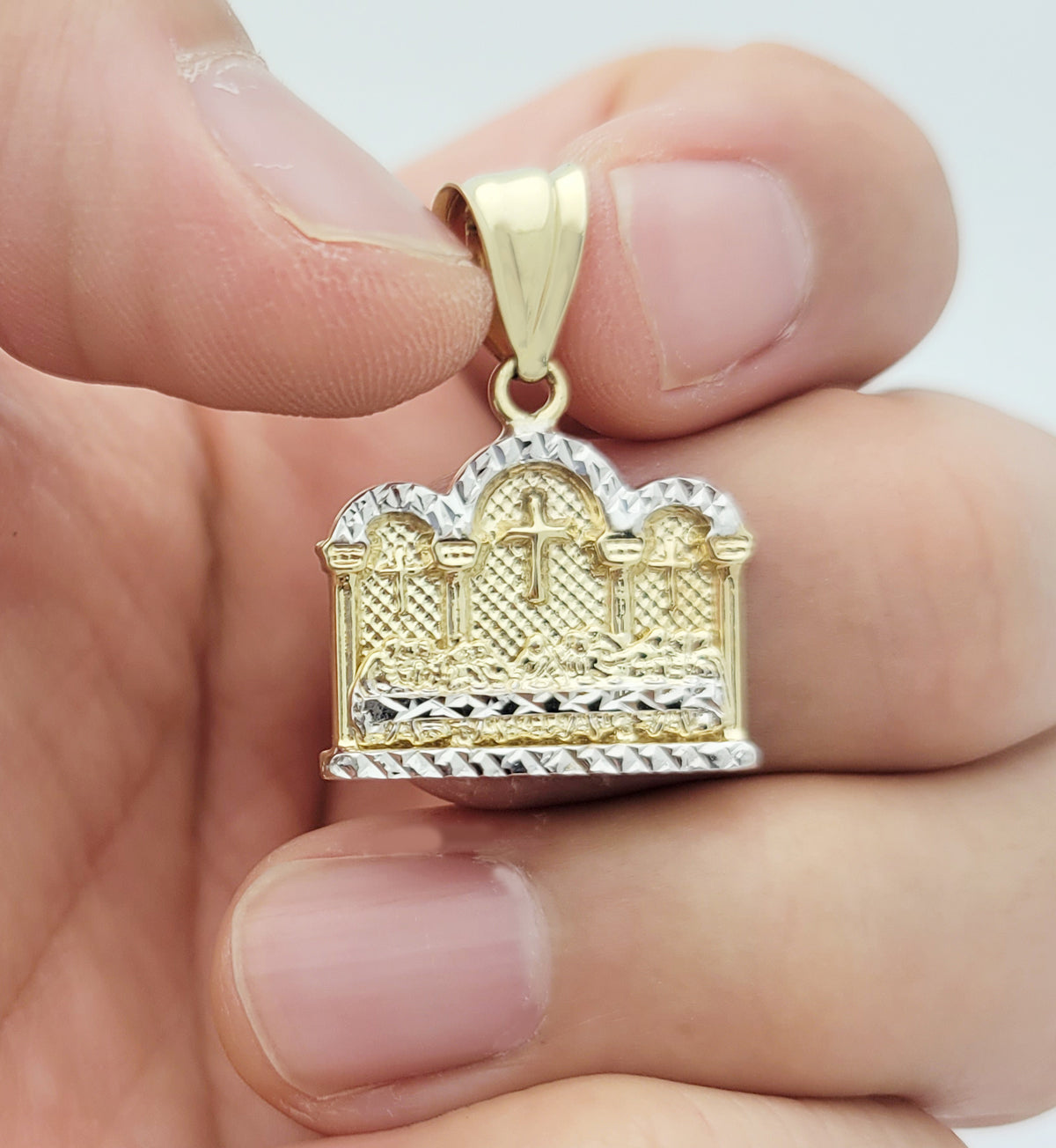 10K Gold Last Supper Pendant Charm Last Supper