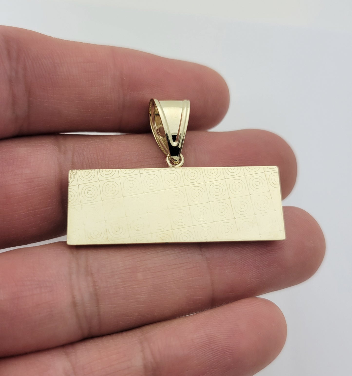 10K Gold Last Supper Pendant Charm Last Supper Rectangle Pendant