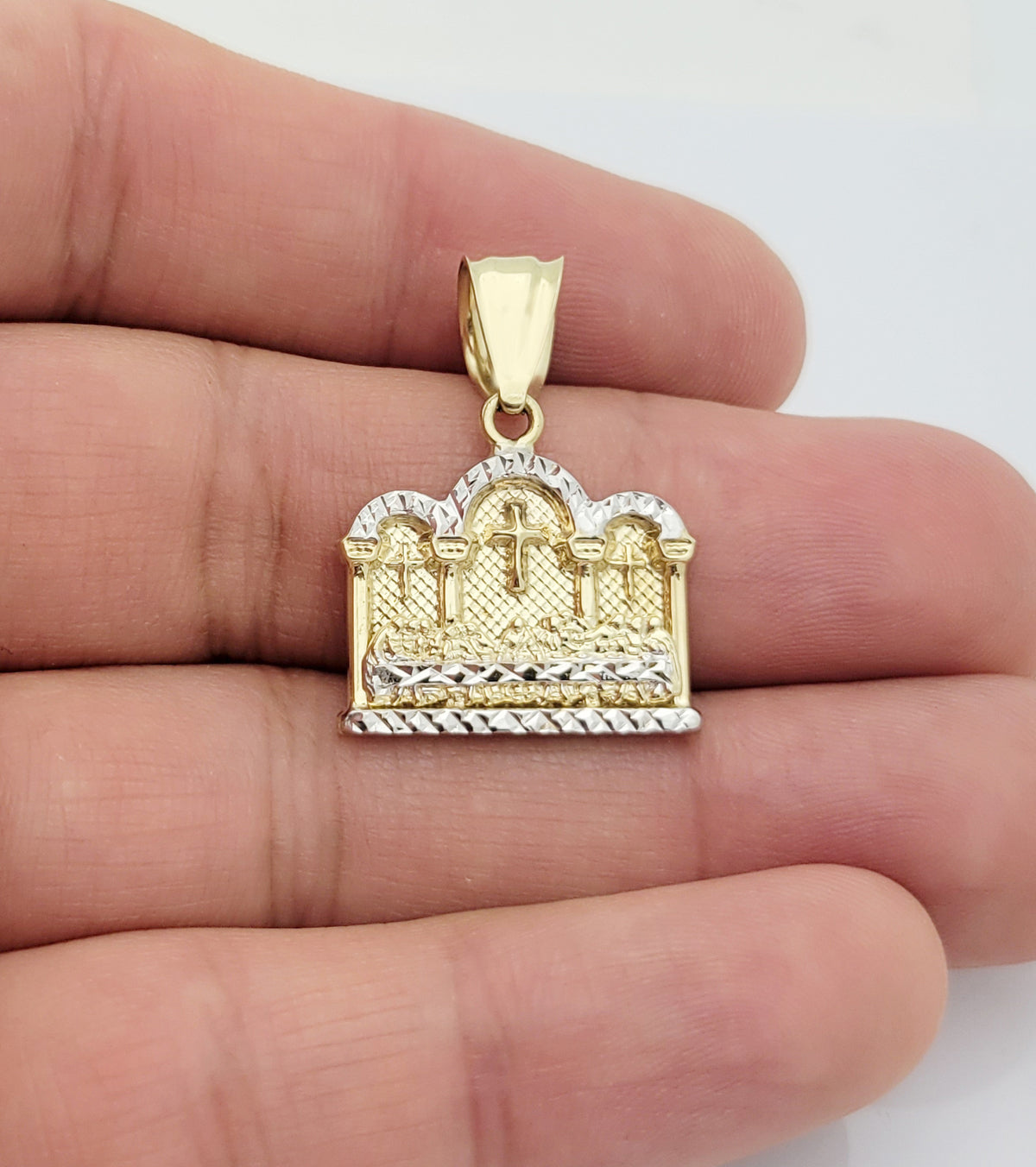 10K Gold Last Supper Pendant Charm Last Supper