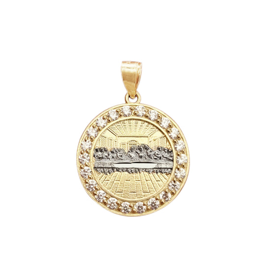 10K Yellow Gold Last Supper Pendant Last Supper Medal