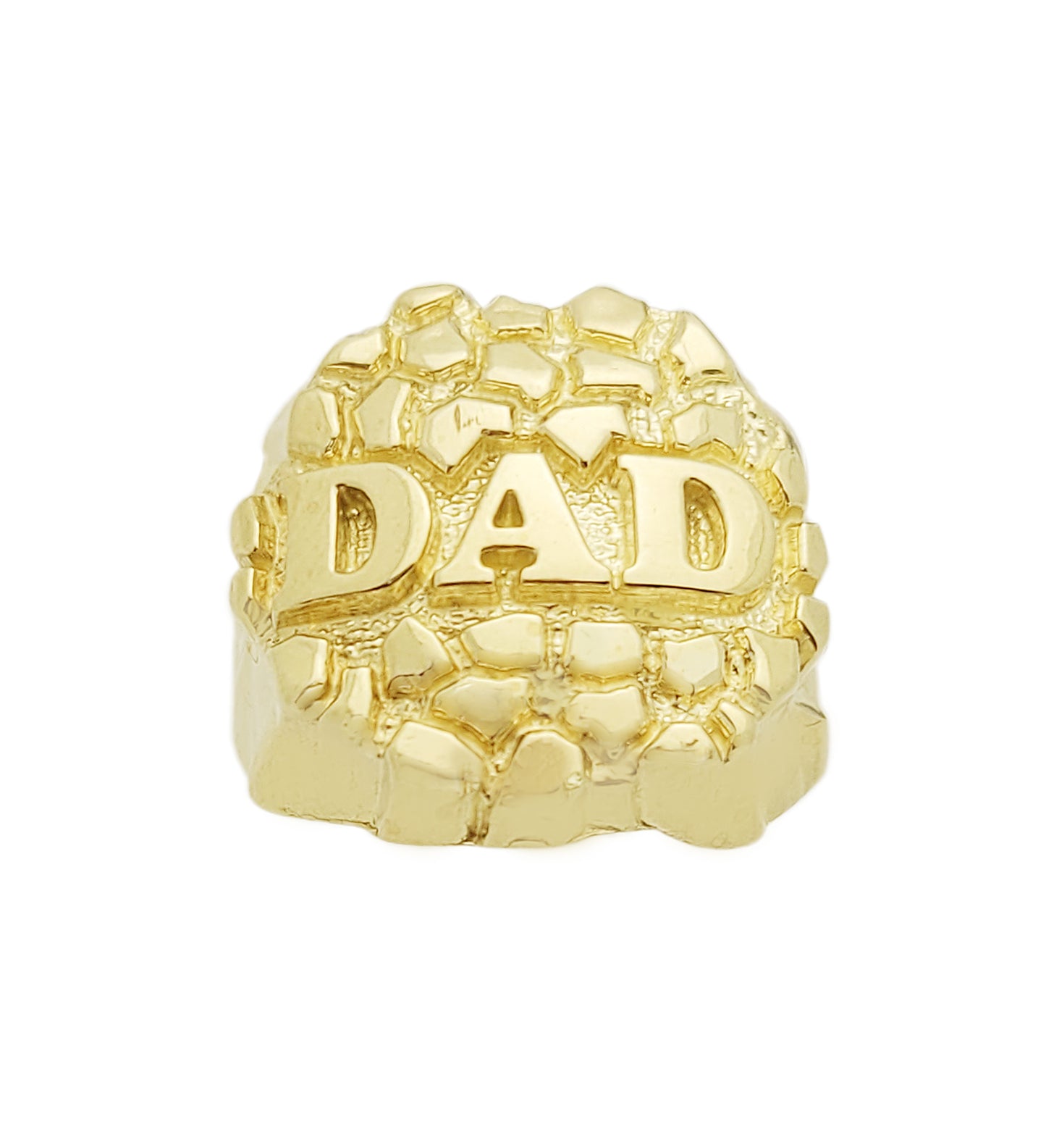 10K Yellow Gold Dad Ring Nugget Ring