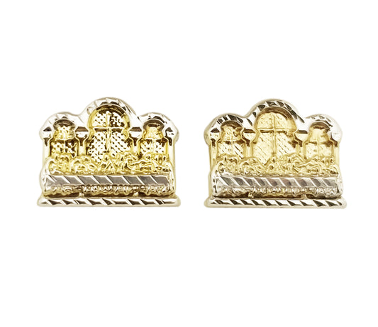 Gold Last Supper Earrings 10K Yellow Gold Earrings