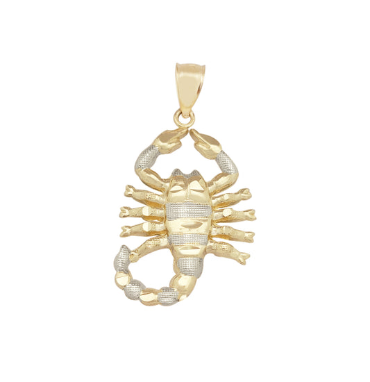 10K Yellow Gold Scorpio Necklace Pendant Zodiac Scorpions Charm