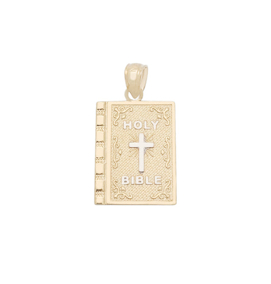 10K Yellow Gold Holy Bible Pendant Bible Charm