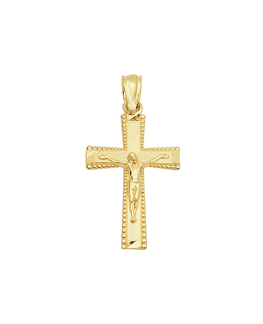 10K Yellow Gold Cross Pendant Gold Cross Charm Small