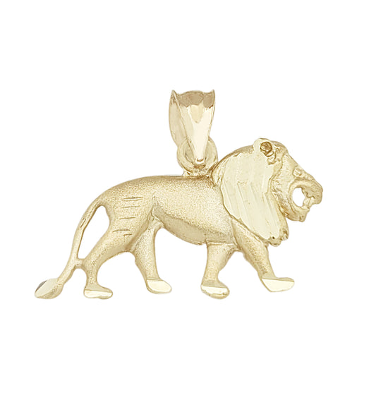 10K Yellow Gold Lion Charm Lion Pendant Zodiac Sign Leo Pendant