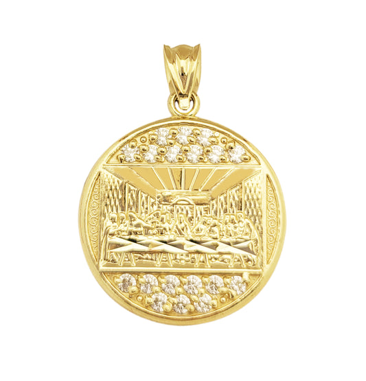 10K Yellow Gold Last Supper Pendant Last Supper Medallion