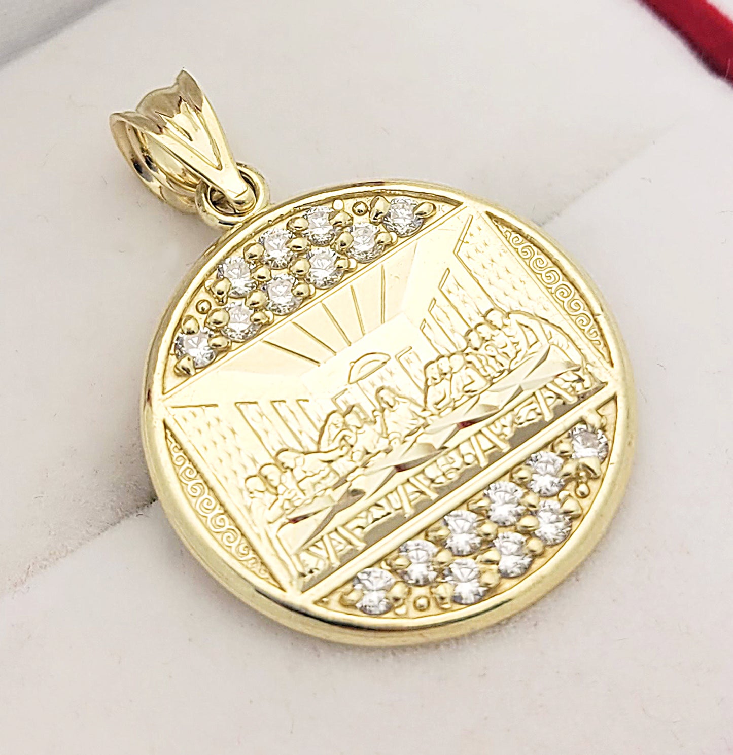 10K Yellow Gold Last Supper Pendant Last Supper Medallion