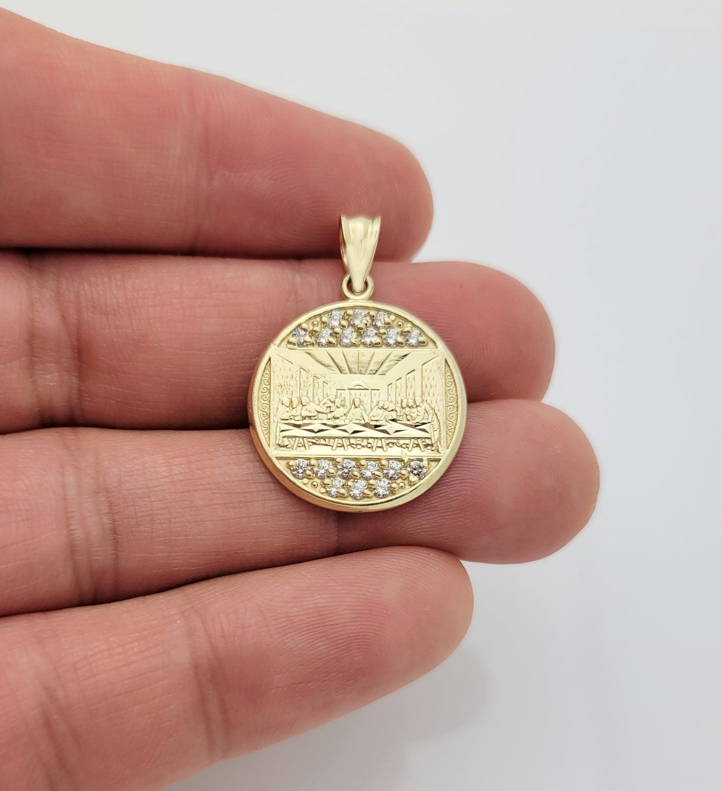 10K Yellow Gold Last Supper Pendant Last Supper Medallion