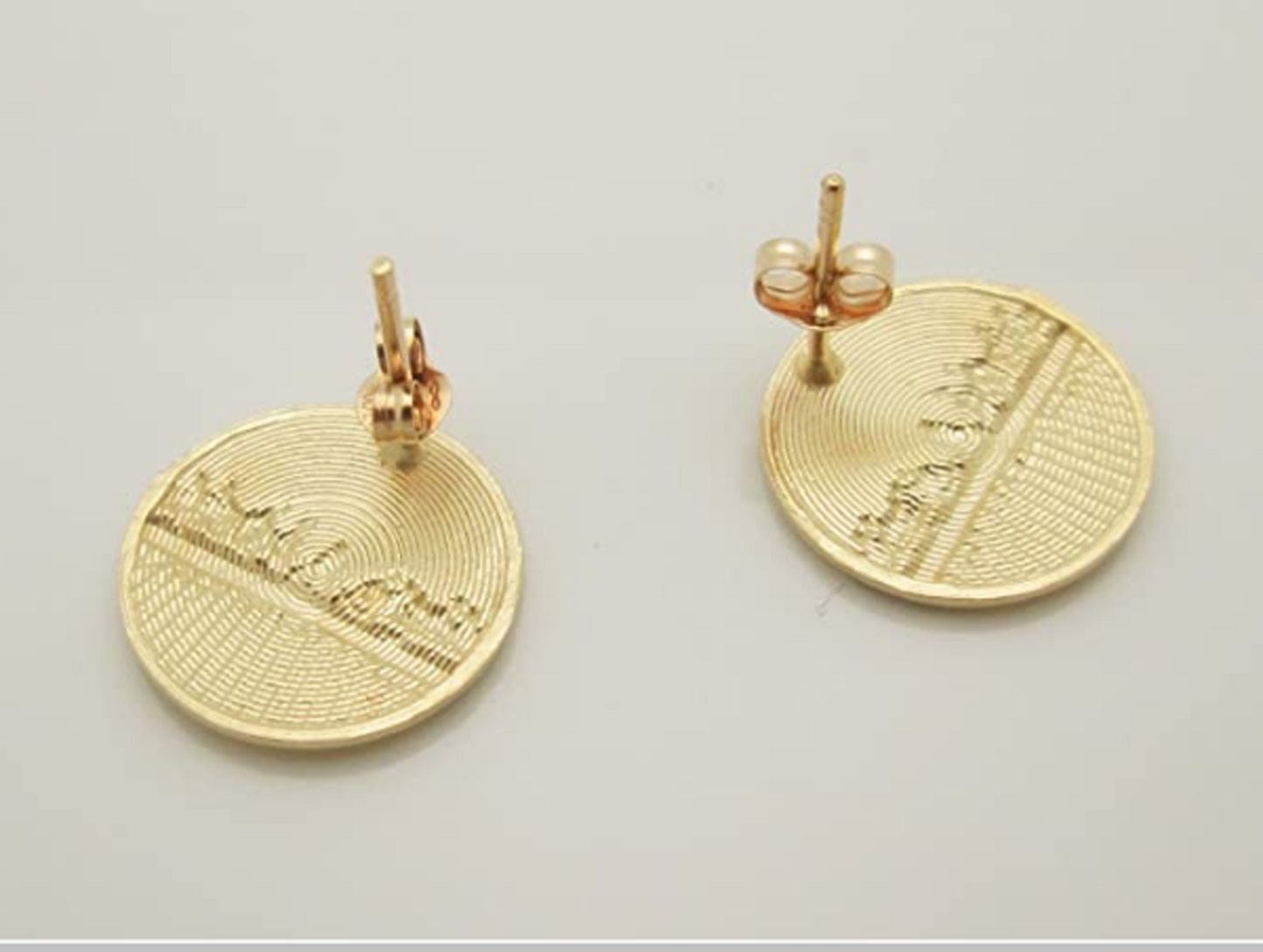 Men's Gold Last Supper Earrings 10K Yellow Gold