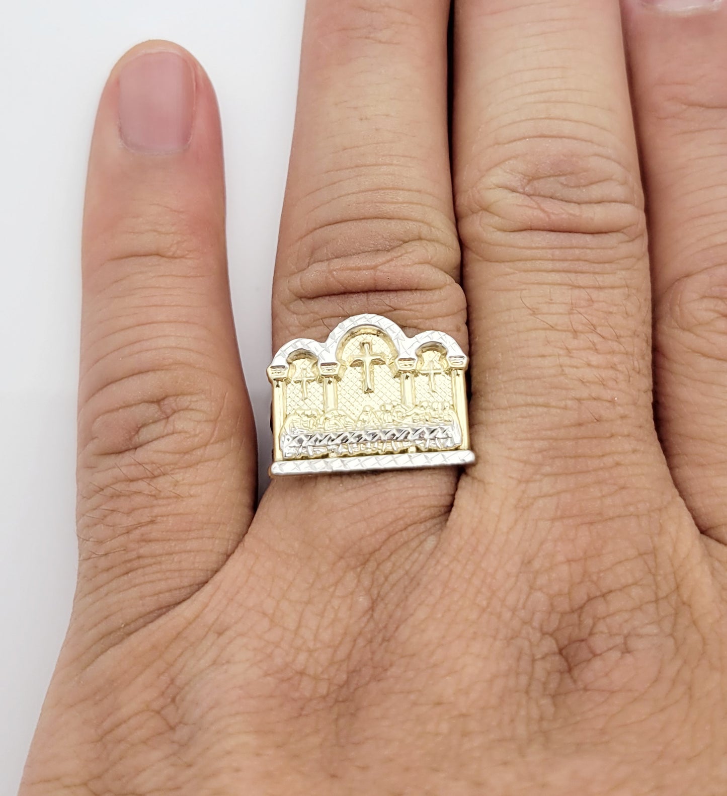 Men's 10K Yellow Gold Last Supper Ring